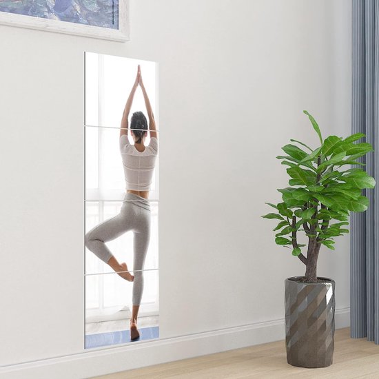 6 stuks spiegeltegels 30 x 30 cm zelfklevende spiegel muursticker voor de woonkamer muur. Kleine spiegel om op te plakken, zelfklevende spiegel voor in de kast, zand tattoo badkamer.