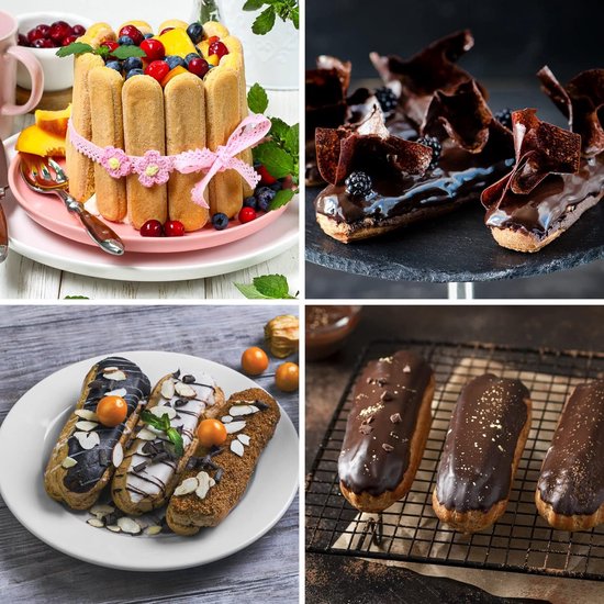 2 Stuks Siliconen Mueslireep Mallen 8 Holte Rechthoek Gebak Bakvormen Lange Strips Voor Financiën Bliksem Energierepen Chocoladerepen