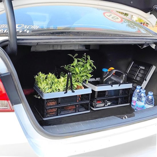 Boodschappenmand, plastic, optional vouwdoos, small, 19 liter, 38 x 25 x 20 cm, geschikt voor keuken, badkamer, kantoor, slaapkamer, klaslokaal, kast, lade