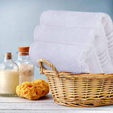Luxe washandjes set van 100% katoen, 30 x 30 cm zeepdoekjes (wit)