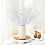 45 stuks kunstmatige eucalyptus takken, bladeren, eucalyptusbladeren, decoratie, eucalyptus, kunstplanten voor bloemstukken, huis, bruiloft, feest, tafel, centerpiece, decoratie, wit