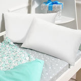 2-pack baby-kinderkussenslopen Peuterkussensloop Reiskussensloop Zacht Ademend Envelopstijl voor jongens Meisjes Beddengoed 49x36cm Machinewasbaar (wit)