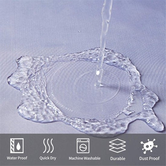 Textiel douchegordijn gemaakt van stof, anti-schimmel, waterdicht, wasbaar