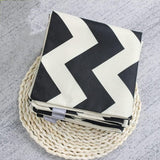 Kussenhoezen, 4-delige set, decoratief, voor sierkussens, geometrisch, vierkant, voor buiten, terras, tuin, bank en woonkamer, 40 x 40 cm, zwart