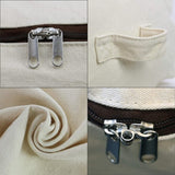 2 STUKS Duurzame Dikke Zachte Ademende Canvas Opbergzakken Organisator voor beddengoed, dekbedden, kussens, dekens, kleding, 65x47x22cm, Beige