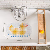 MILI&MARLIE ECO-Friendly Badkuipmat en douchemat voor kinderen en baby's, antislip, gratis mini-piepende eend, 100% BPA-vrij, hoogwaardige antislipmat badkuip