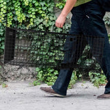 Garden Home Living val 78 x 26 x 29 cm groot als dierenval marterval kattenval vossenval muizenval met valdeur