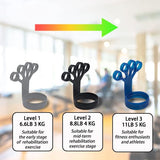 Handtrainer vingertrainer, 3 stuks siliconen handgrip-trainer, sterke vingerweerstandsbanden, vingerextensor voor gitaar, piano en klittenband, 3/4/5 kg