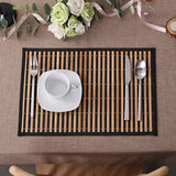 Placemats van pvc en bamboe, set van 6 of 12 stuks, 6er-Set