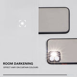 Deconovo Gordijnen Verduisterend met Lussen, Ondoorzichtige Kerst Gordijnen met Warmtewerende Stof voor Woonkamer, 140x175 cm (B x H), Grijswit, set van 2