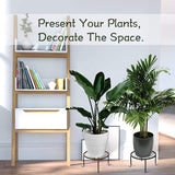 Plantenstandaard, 3 stuks, retro stijl, wijnstokken, bloempot, standaard, smeedijzer, rond, decoratief, bloemenkruk, potframe voor binnen en buiten, zwart