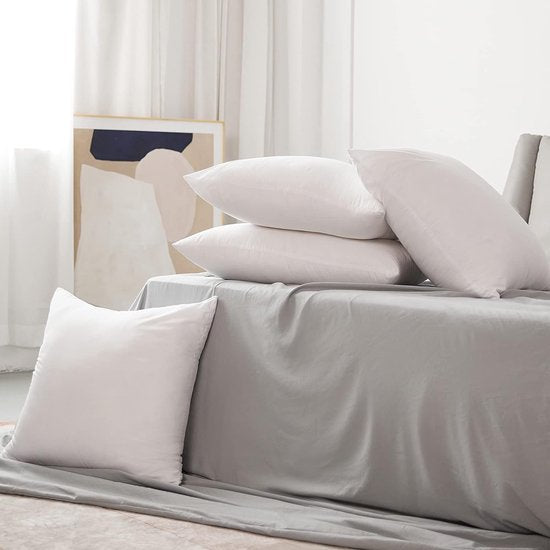 Kussen 65x65 Set van 4, kussen voor bed slaapkussen met machinewasbare hoes, gebroken sponskussen, voor thuis en hotel