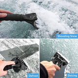 IJskrabber voor de auto, 2 stuks, met comfortabele zachte grip, professionele duurzame sneeuwschep voor autoruiten, vorst en ijs