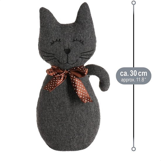 Deurstopper, zware deurhouder, schattig kattendesign, functioneel woonaccessoire, stopper voor ramen en deuren, optimaal bij doorgang (1 stuk - kat Krissy)