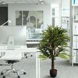 Kunstplant mango hoogte 130 cm groen 588 bladeren grote kamerplant mangoboom potplant boom kunstmatig