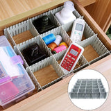 Ladeverdeler, ladeverdeler, 16 stuks, verstelbare ladeverdeler, opbergsysteem, blauwe scheidingswanden, verstelbaar, voor kast, ondergoed, sokken, doe-het-zelf bureau-organizer