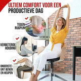 Zitkussen orthopedisch voor bureaustoel, lendenkussen voor stoel, zitkussen auto, rugkussen bureaustoel - rugkussen van traagschuim, wasbare hoes