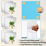 Afmetingen van de spiegelbladen: de zelfklevende spiegel is 20 cm lang en 20 cm breed en bestaat uit 4 delen