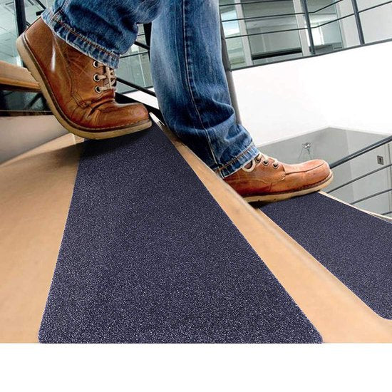 Antislip trapmatten, 15 cm x 60 cm, antislipstrips, trapset met zelfklevende beschermtrapmatten – 10 stuks