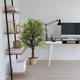 Kunstplant mango hoogte 130 cm groen 588 bladeren grote kamerplant mangoboom potplant boom kunstmatig