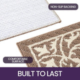 Indoor Doormat, 80 x 120 cm, Dirt Trapper Mat, Non-Slip, Washable Entrance Rug, Door Mat, Foot Mats Front Door for Entrance, Hallway, Garden, Indoor, Pet (Brown)