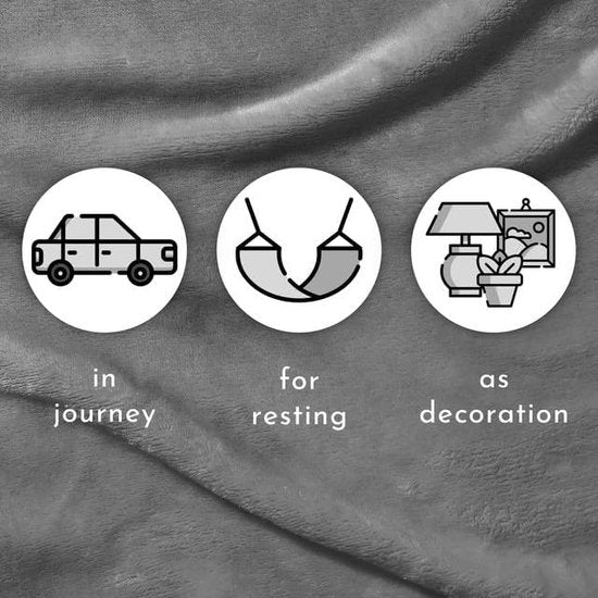 Deken voor bank, bed, knuffeldeken, zachte en warme bankovertrek, deken, sprei, wollig, 150 x 200 cm, dikke bankdeken, woondeken (donkergrijs)