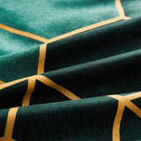 Mitchell Kussenhoezen, 2 stuks, 40 x 80 cm, groen, geometrisch geruit marmerpatroon, kussensloop met ritssluiting, microvezel kussenhoes