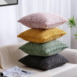 Set van 2 kussenslopen, 40 x 40 cm, corduroy fluweel, sofakussen, zachte kussenhoezen, boho-kussenslopen, sierkussen, moderne kussens, decoratie voor bank, slaapkamer, thuis, aut