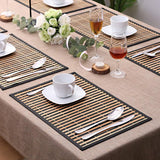 Placemats van pvc en bamboe, set van 6 of 12 stuks, 6er-Set