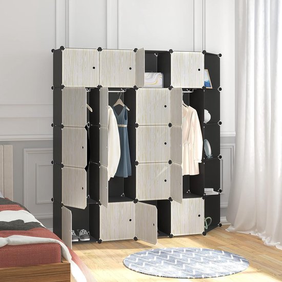 Modulaire kast met 2 kledingstangen: