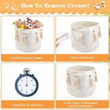 Manden van gevlochten touw, grote mand van katoenen touw, wasmand, opbergmand, gevlochten ronde geschenkmand met handgrepen, speelgoedopberger voor kinderkamer, organisatie van de was, wit