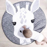 Baby Kruipmat Cartoon Dier Baby Speelkleed Speeldeken Katoen Zacht Slaapkleed voor Baby Kids 90CM (Giraffe)