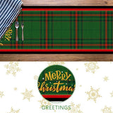 Table Runner Christmas – Green Checked Christmas Table Runner | Table Runner Christmas Green | Sander Table Runner Christmas | Christmas Table Decoration | Table Runner Christmas