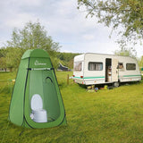 Pop-upkleedcabine, outdoor-toilettent, campingdouchetent, mobiel toilet met afneembare tentvloer en kap, waterdicht, draagbaar