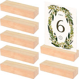 6 stuks houten kaarthouder, tafelkaarthouder van beukenhout, fotohouder, kaartenhouder, menukaartenhouder, plaatskaarthouder, naambordje, voor restaurants, bruiloften, banketten, feesten