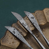 Tafelmes 6-delig, roestvrijstalen matzwart tafelmes, robuust botermes, modern design botermes, vaatwasmachinebestendig (matzwart-8,9 inch)