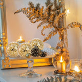 Set van 3 decoratieve ballen 4" decoratieve glazen ballen mozaïek ballen voor vazen ​​kommen tafel centerpieces decoraties ornamenten voor thuis feest mantel vakantie