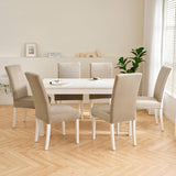 Stoelhoezen, set van 2 stoelhoezen, schommelstoelhoezen voor stoelen, kaki, fluweel, voor bureaustoel, keuken, woonkamer, banket, familie, bruiloft, party