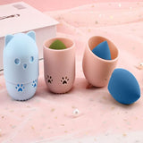 2 stuks Beauty Sponge Travel Case make-up sponshouder, make-up blender spons houder, wasbaar en herbruikbaar, geschikt voor thuis, uitstapjes, reizen enz
