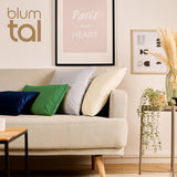 Set van 2 zachte fluwelen kussenhoezen, 40 x 60 cm, elegante fluwelen kussenslopen, botanisch groen