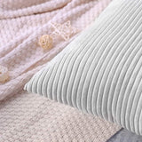 Decoratieve kussenslopen, 50 x 50 cm, corduroy, effen kleur, kussensloop, zachte pluche kussenhoes, set voor bank, auto, slaapkamer, thuis, sierkussenslopen (grijs, 50 x 50 cm)