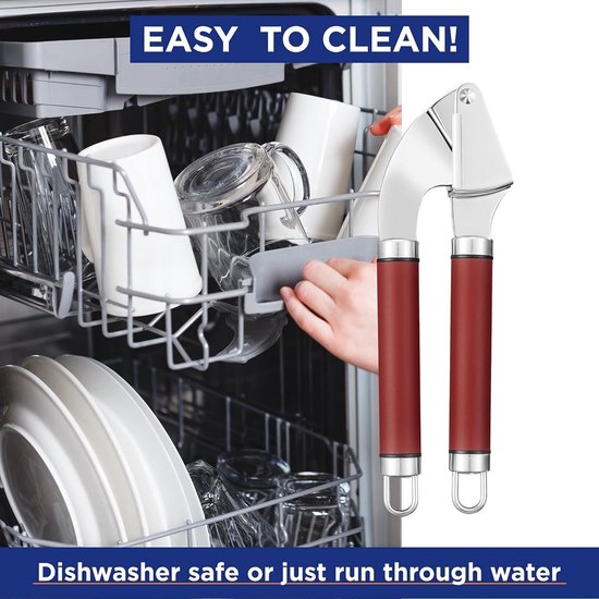 Knoflookpers RVS [Premium] - knoflookpers Professionele kwaliteit, gemakkelijk schoon te maken - Knoflookpers & Crusher