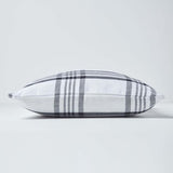 Kussenhoes met Schotse tartan ruit, 60 x 60 cm, kussenhoes van 100% katoen met ritssluiting, zwart en wit