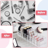 Set van 2 afneembare cosmetica-organizer, lade, 8 vakken, make-up-opbergdozen, beauty-organizer, make-up, opslag, make-up, transparante cosmetica, doos voor wastafel, badkamer