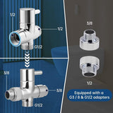 Bidet handdoucheset, premium geborsteld roestvrij staal, bidet sproeier voor douche, badkamer, hygiëne, toiletpapier, luierreiniging, met G1/2" ventiel en een G3/8"