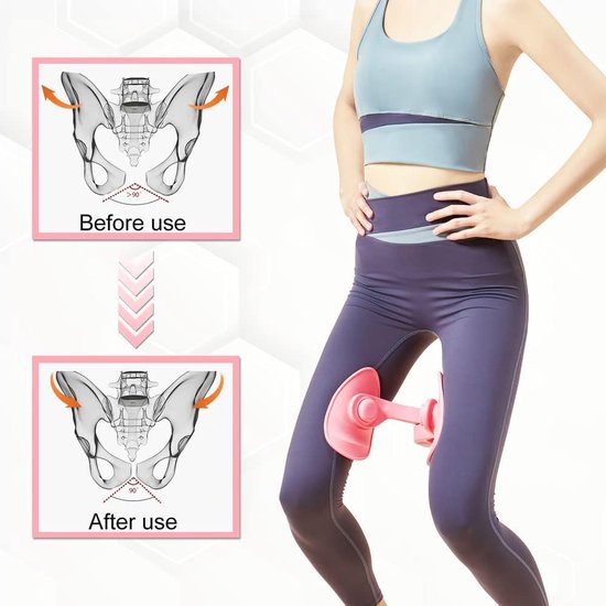 Dijtrainer Bekkenbodemtrainer Heuptrainer Dij Master voor Dames Heren Beentrainer Butt Leg Press Dij bekkenbodem Bekkenbodemtraining Arm Terugtrainingsapparaat voor thuisgym Yoga