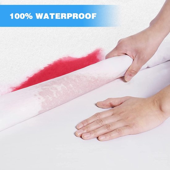 Dubbele Matrasbeschermer Waterdicht 180 x 200 cm Microvezel Matrasbeschermer Zachtschuim Matrasbeschermer met Hoeken Hypoallergeen Mijtbestendig en Antibacterieel Wit