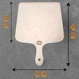 izzaschuiver van berkenhout, 30 x 41,5 x 7 mm, glad oppervlak, pizzaschep, pizzabord, broodplank, flambéeplank,