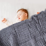 baby-inbakdoek, mousselinedoek, 120 x 105 cm, ademende mousselinedoeken, katoen, mousselinedoeken, baby, baby-inbakerdekendoeken voor jongens en meisjes (grijs)