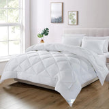 Dekbed, 240 x 260 cm, 4 seizoenen, dekbed, 300 g/m², microvezel, 260 x 240, superzacht deken, slaapdeken, ademend, 240 x 260, wit